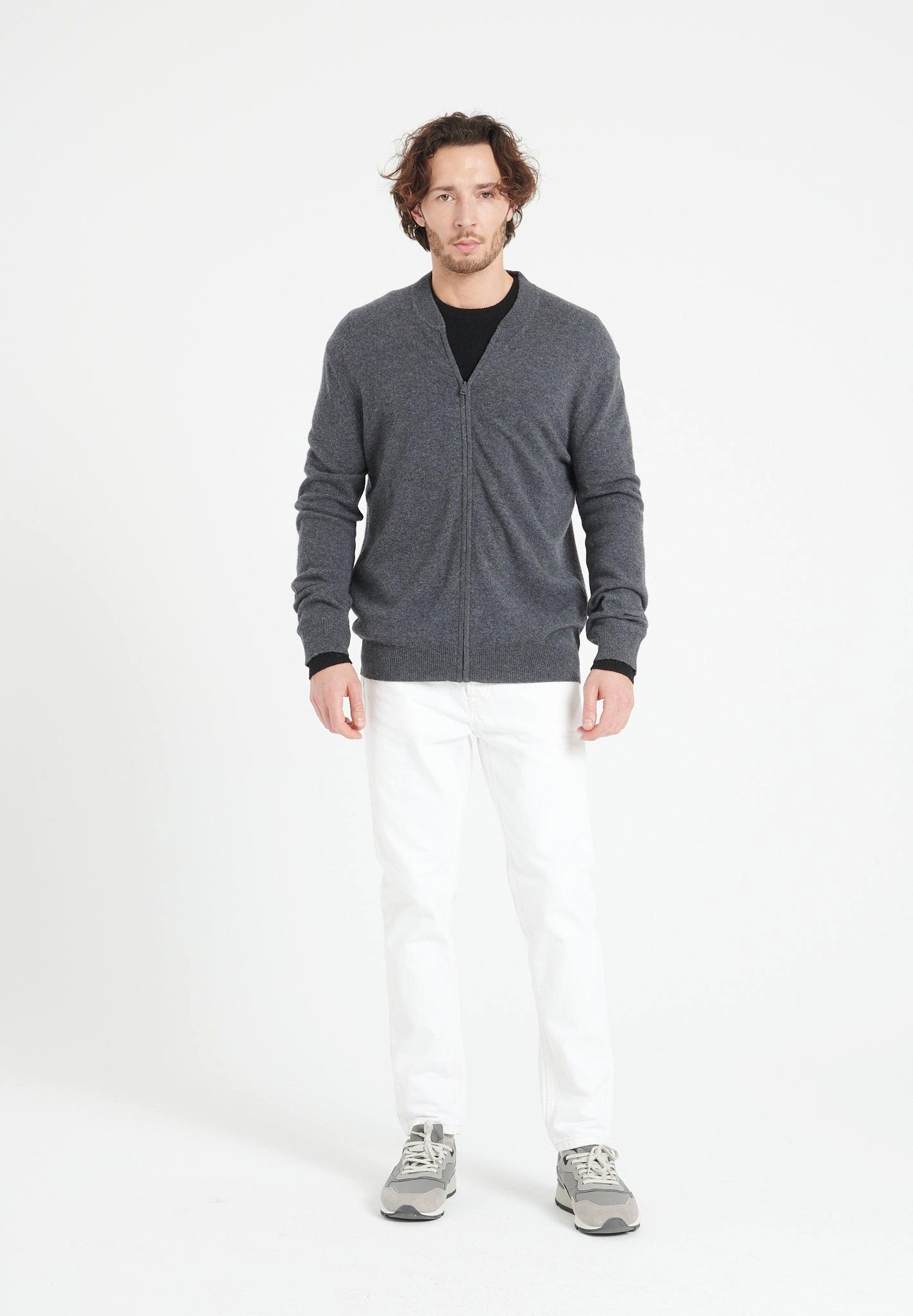 Studio Cashmere8  LUKE 10 Cardigan col bomber - 100% cachemire 