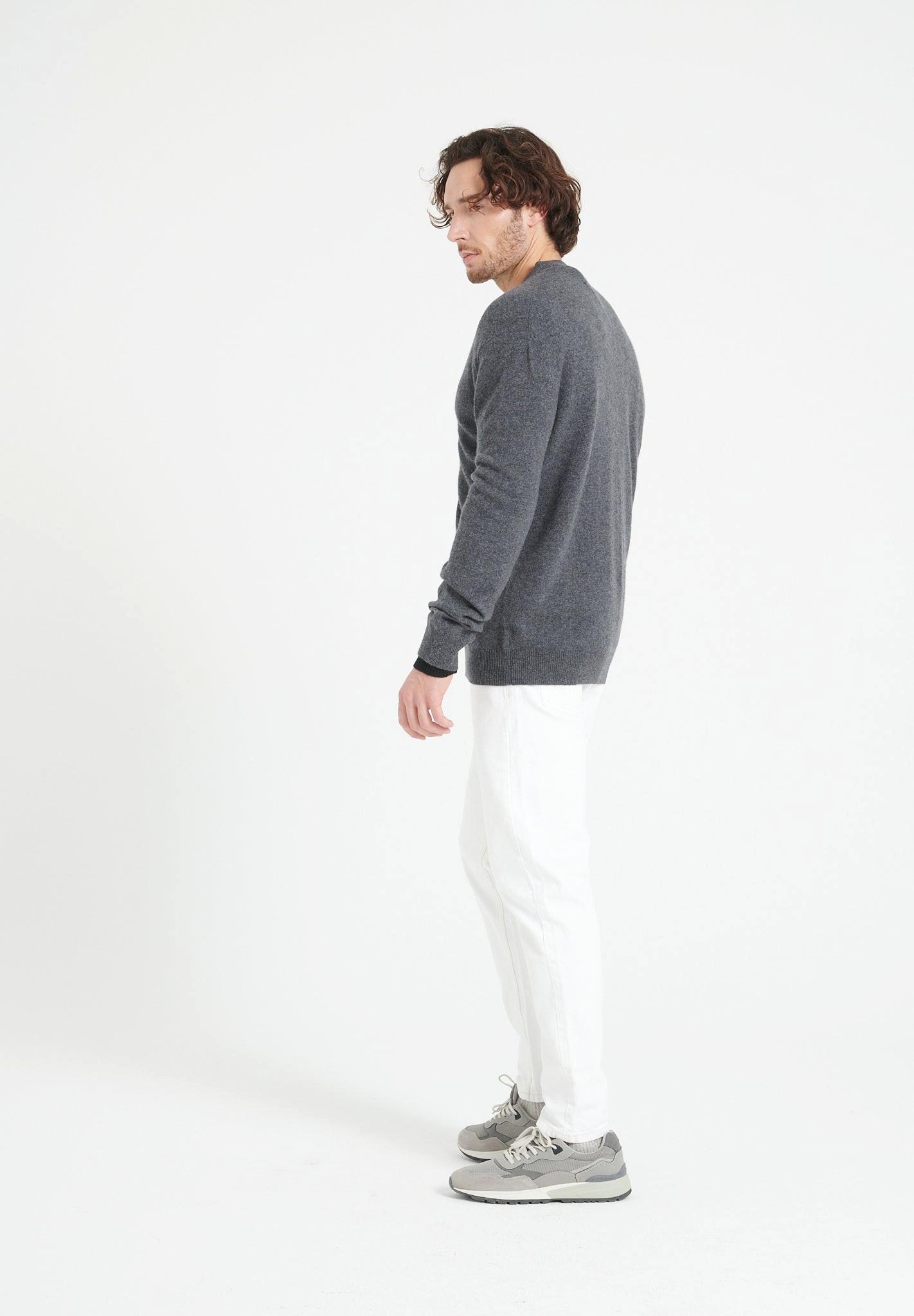 Studio Cashmere8  LUKE 10 Cardigan con collo a bomber - 100% cashmere 