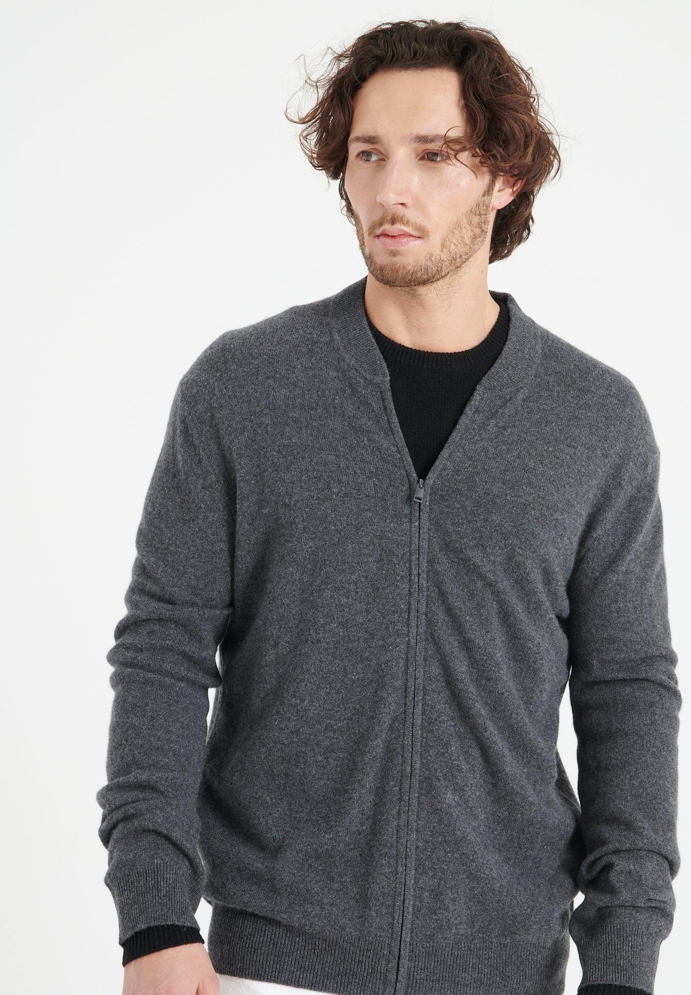 Studio Cashmere8  LUKE 10 Cardigan col bomber - 100% cachemire 