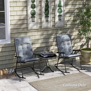 Northio 2er Set Auflage für Sonnenliege Wasserabweisend Liegenauflage für Gartenliege Polsterauflage für Strandliege Liegestuhl Kissen Polster für Gartenmöbel Auflagen 50x116x5 cm, Hellgrau Aosom  