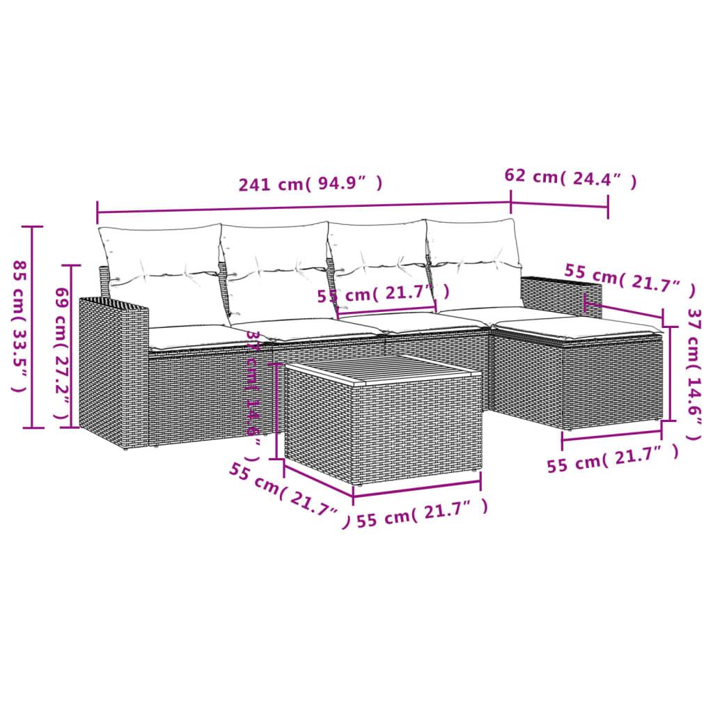 VidaXL Garten sofagarnitur poly-rattan  