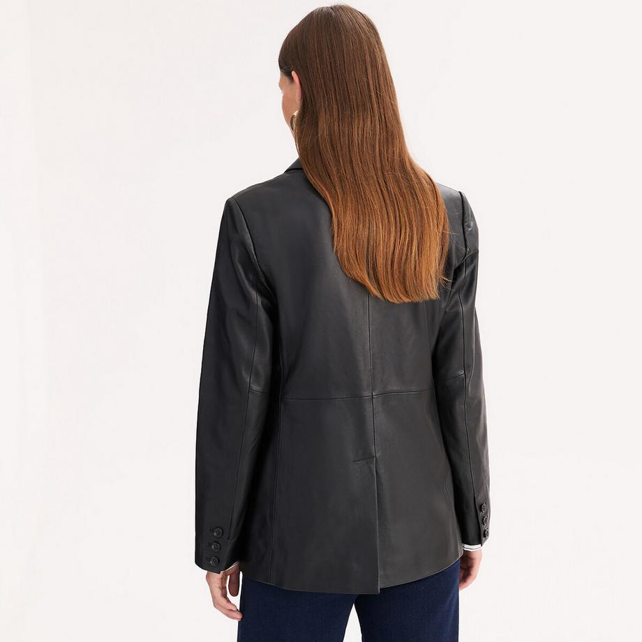 La Redoute Collections Blazer in pelle di agnello taglio dritto  