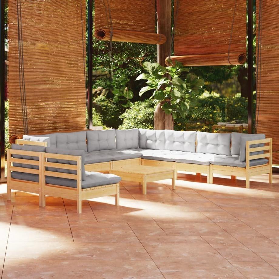 VidaXL set salotto da giardino Legno di pino  