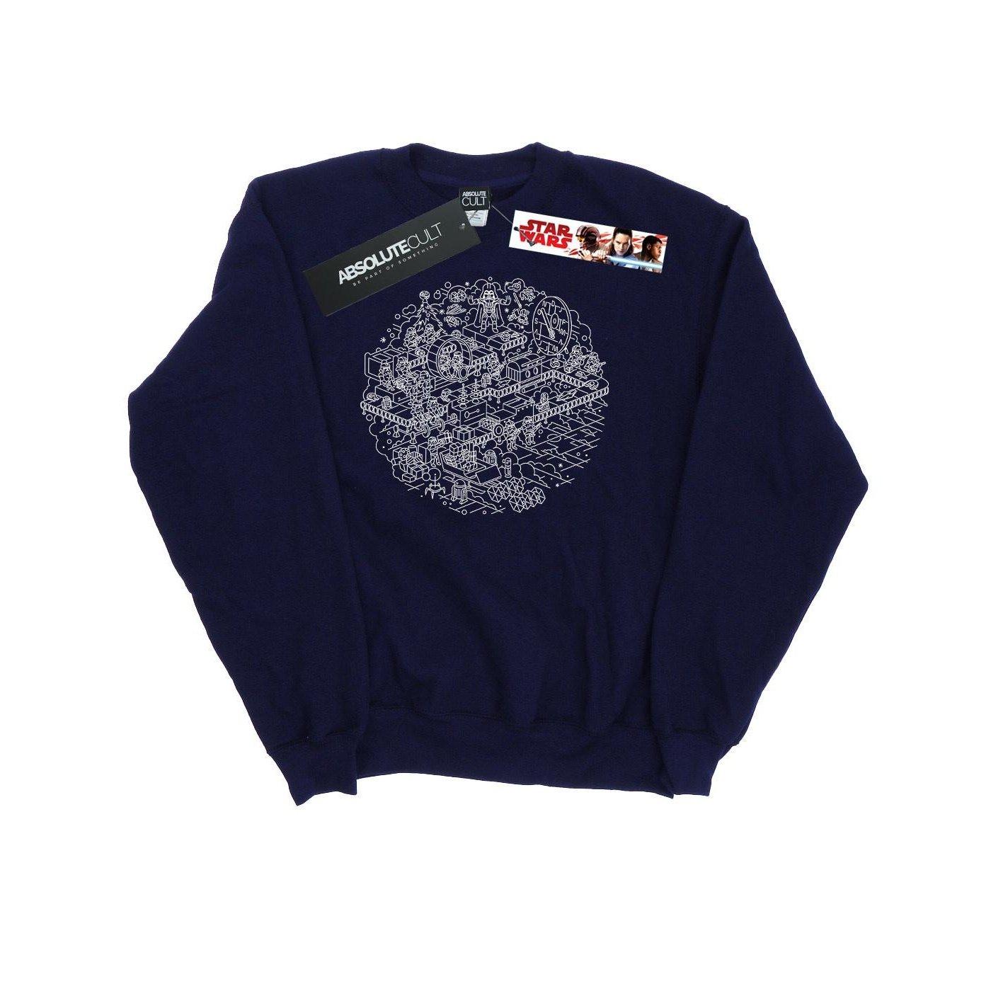 Image of Christmas Death Star Sweatshirt Damen Marine S