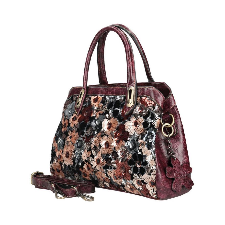 Laura Vita Sac à main à paillettes florales  