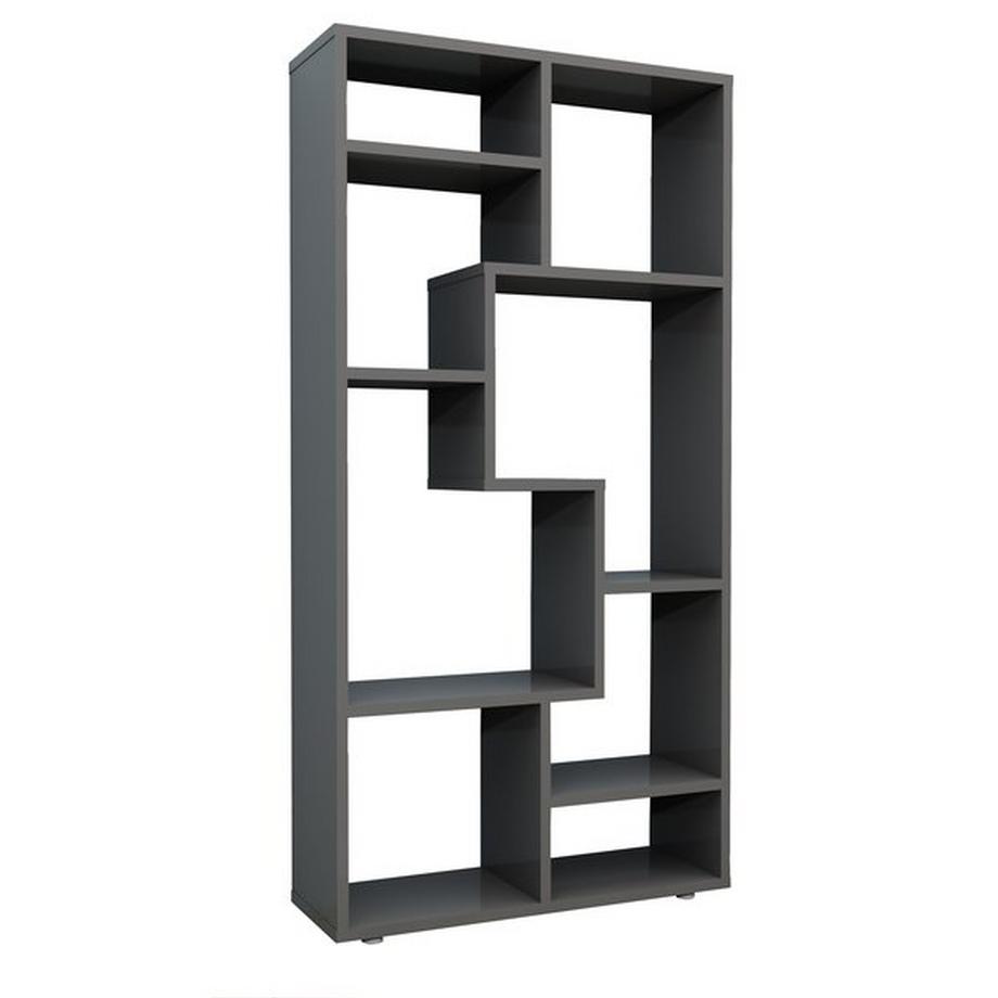 VCM Étagère en bois Étagère à livres Étagère à médias Rangement Séparation de pièce Étagère déco Lanisa M  