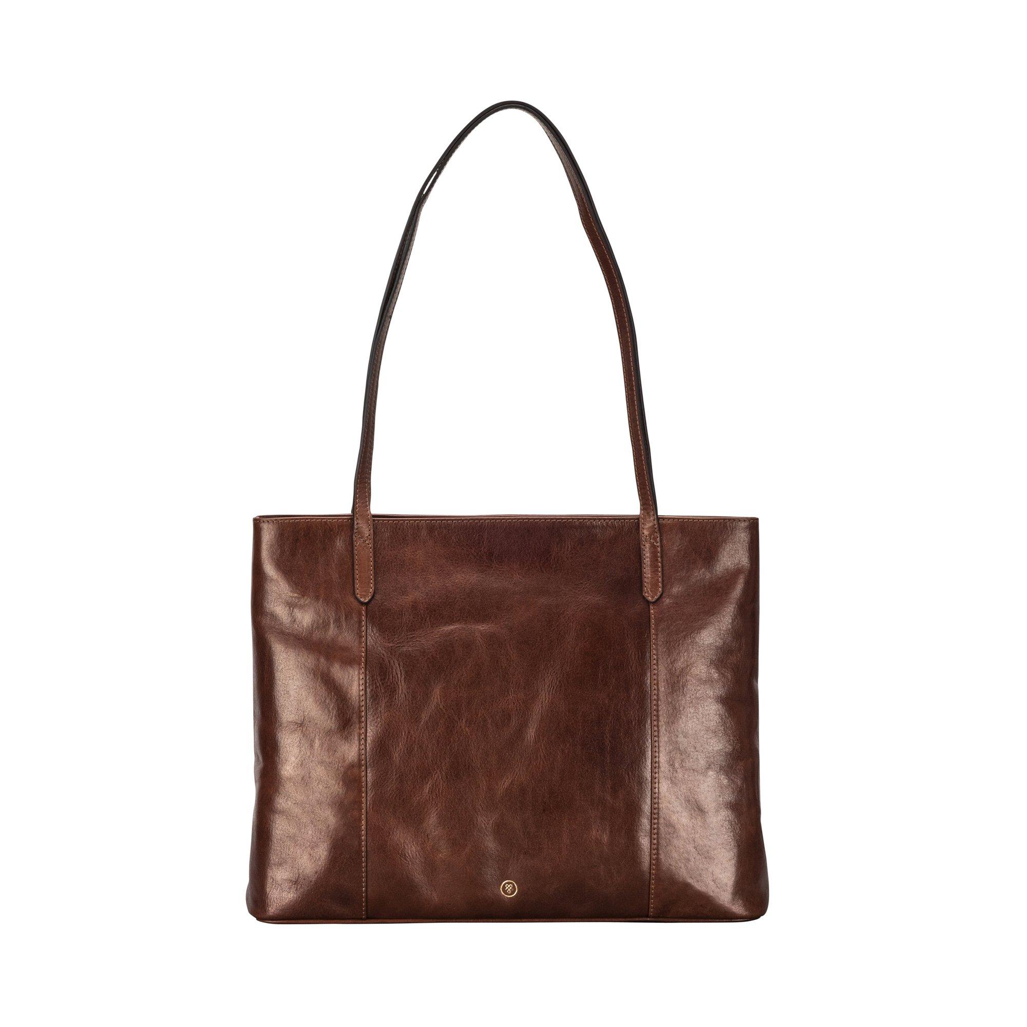 Image of Athenea - Leder Shopper Damen Tan ONE SIZE