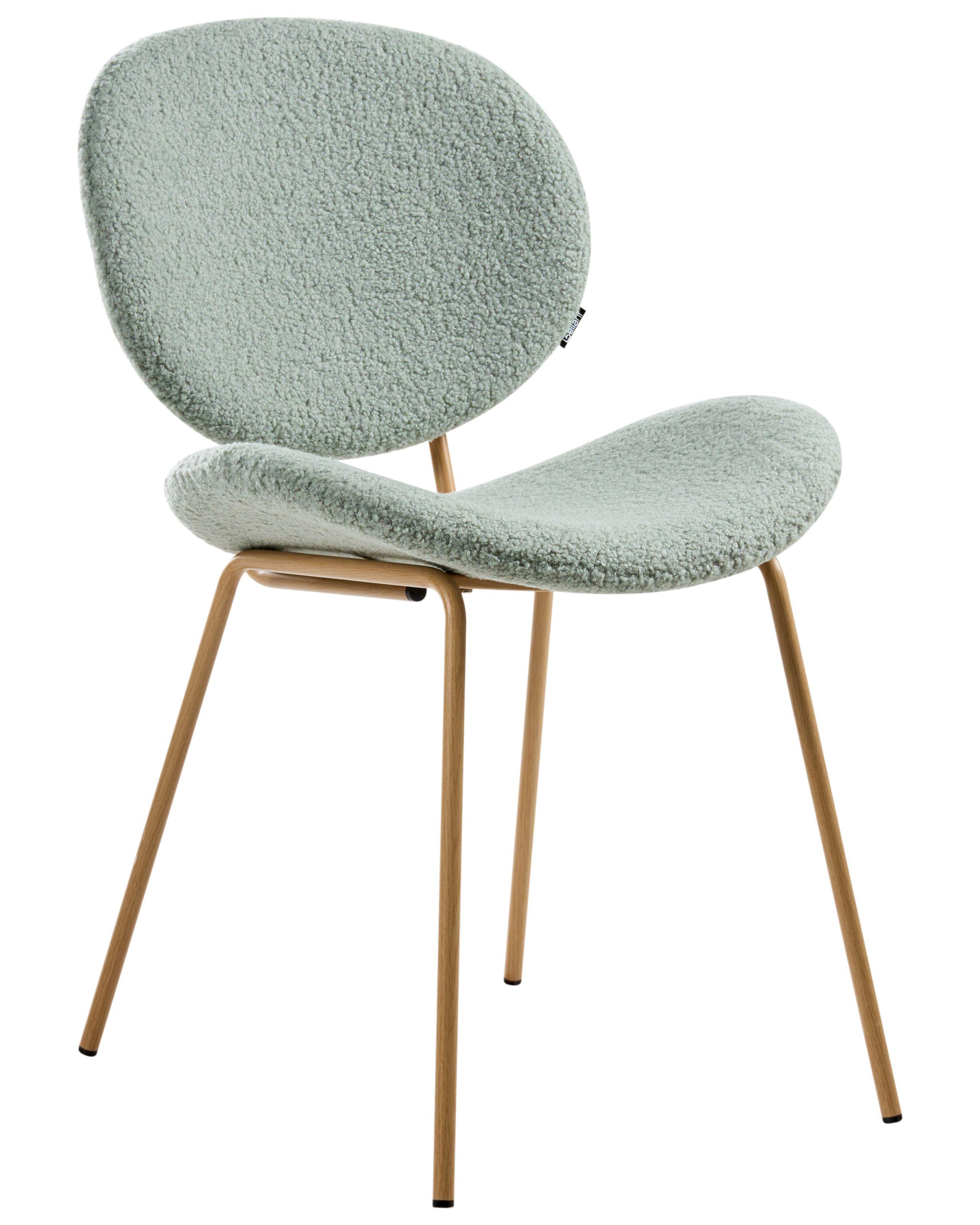 Beliani Lot de 2 chaises de salle à manger en Bouclé Traditionnel LUANA  