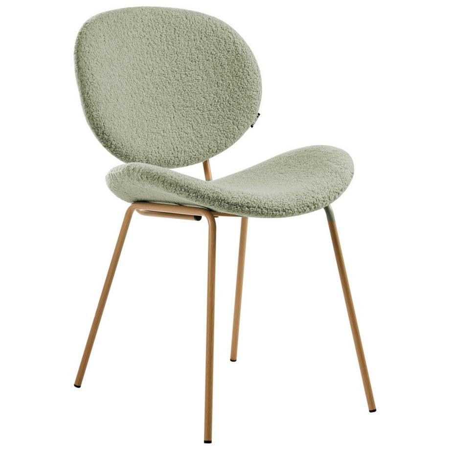 Beliani Esszimmerstuhl 2er Set aus Bouclé  LUANA  