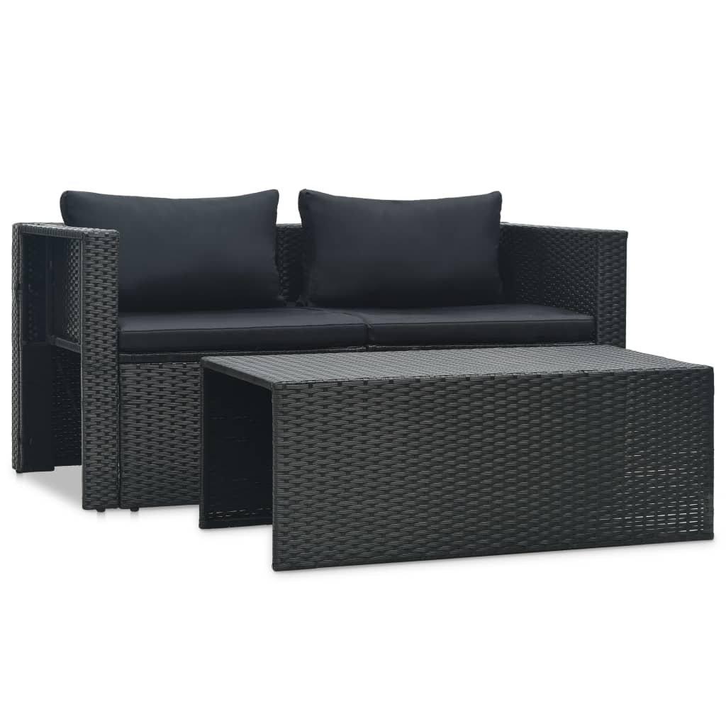 VidaXL set di divani Polirattan  