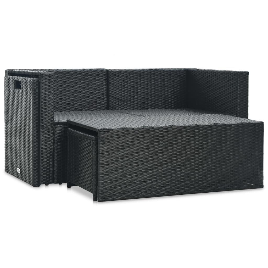 VidaXL set di divani Polirattan  