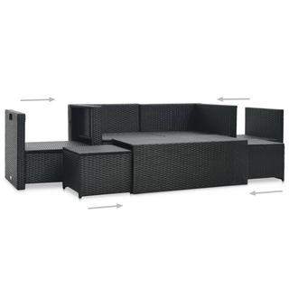 VidaXL set di divani Polirattan  