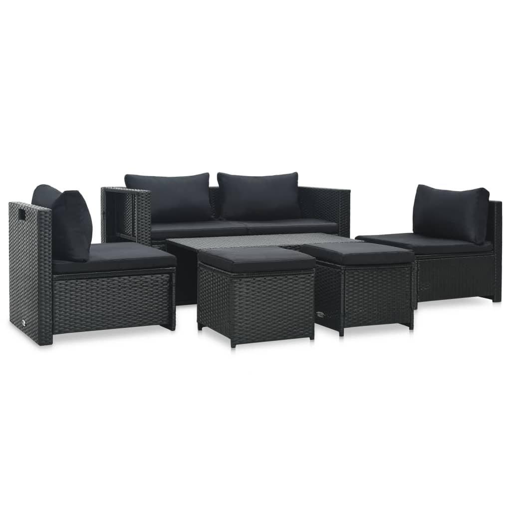 VidaXL set di divani Polirattan  