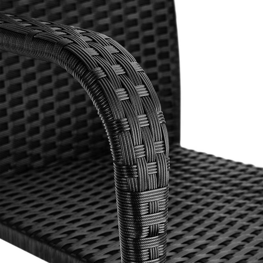 Tectake Sedia in rattan Girona Resistente  