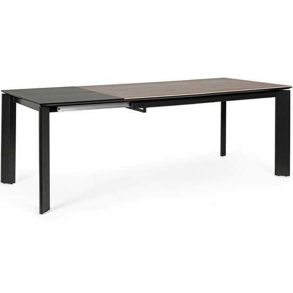 mutoni Table extensible Briva gris-noir 160-220x90  