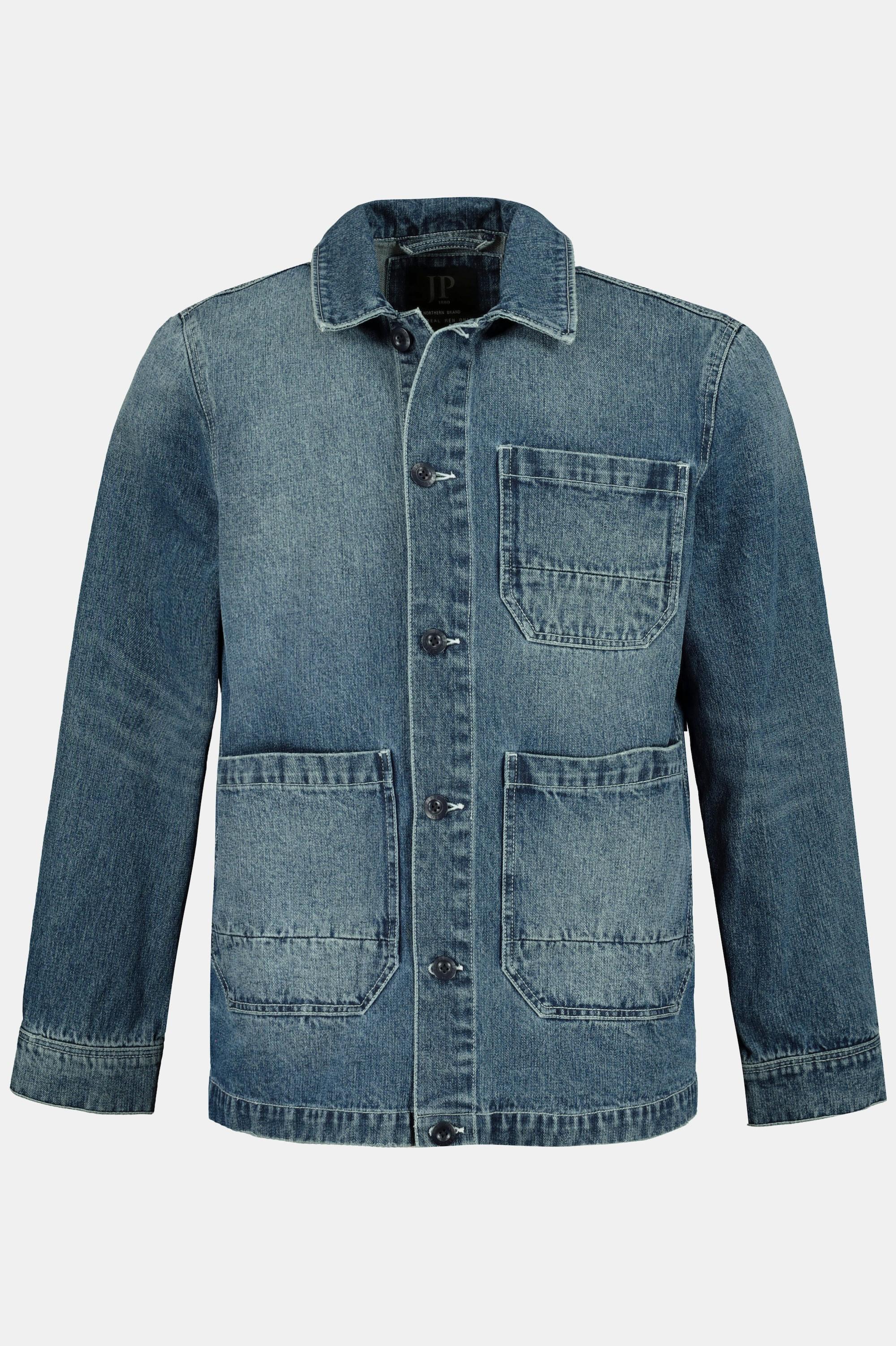 JP1880  Veste en jean pour le bureau avec grandes poches 