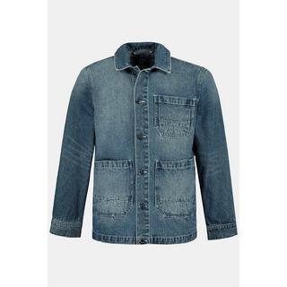 JP1880  Veste en jean pour le bureau avec grandes poches 