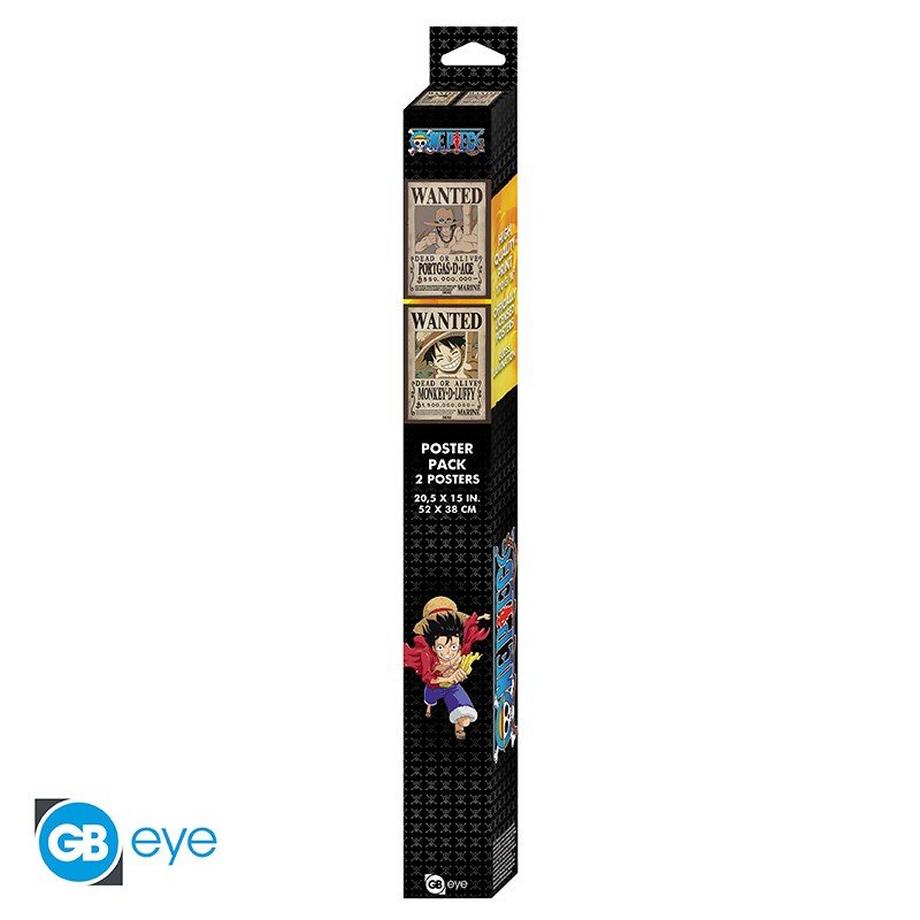 Abystyle Poster - Pack de 2 - One Piece - Wanted Luffy & Ace  