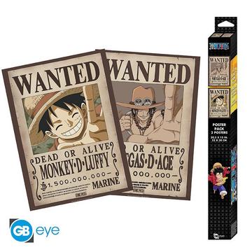 Poster - Set of 2 - One Piece - Wanted Luffy & Ace