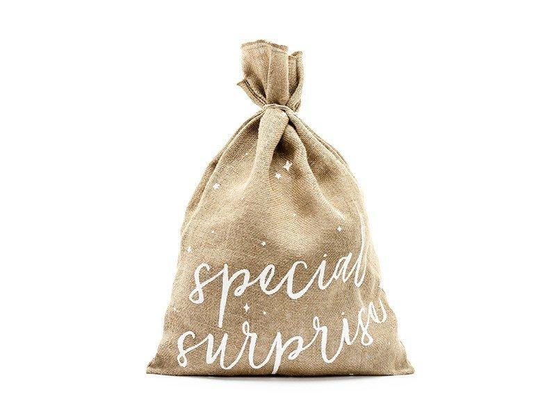 PartyDeco  Sac Cadeaux en Jute Special Surprise 