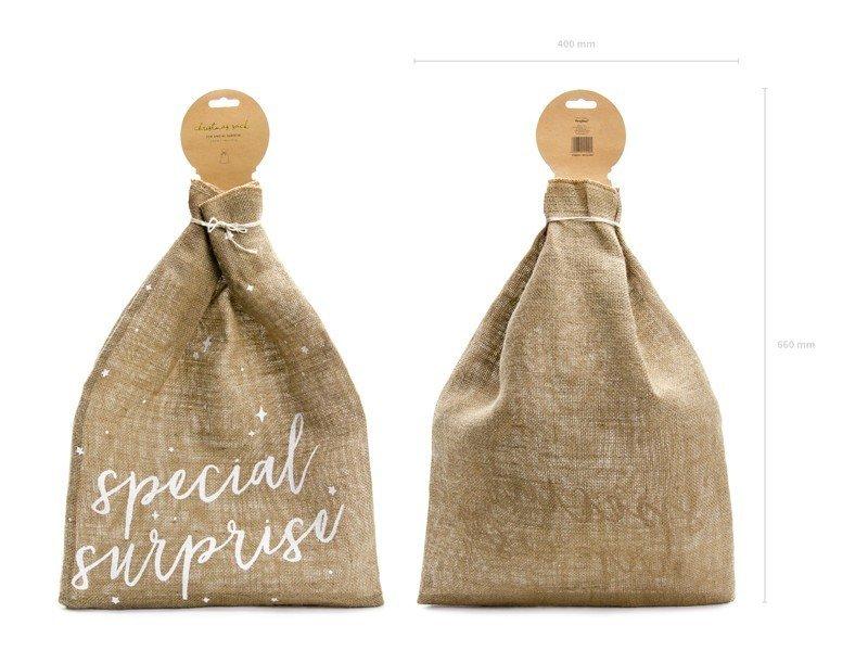 PartyDeco  Sac Cadeaux en Jute Special Surprise 