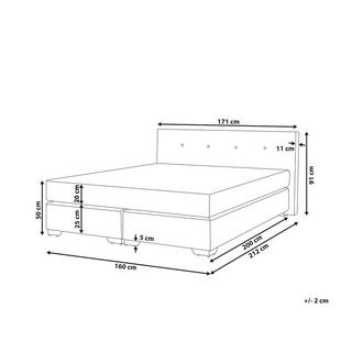 Beliani Lit Boxspring en Polyester Moderne CONSUL  