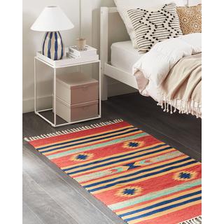 Beliani Tapis en Coton Traditionnel HATIS  