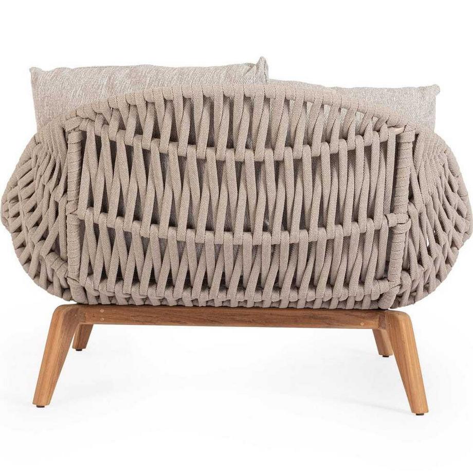 mutoni Daybed Tamires mit Kissen Teakholz 136x161  