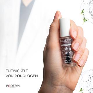 PODERM  TOP COAT enrichi en Tea Tree, Silicium et Biotin - Vernis Longue Tenue - Recommandé par les Podologues - 100% Naturel&Vegan - Swiss Made 