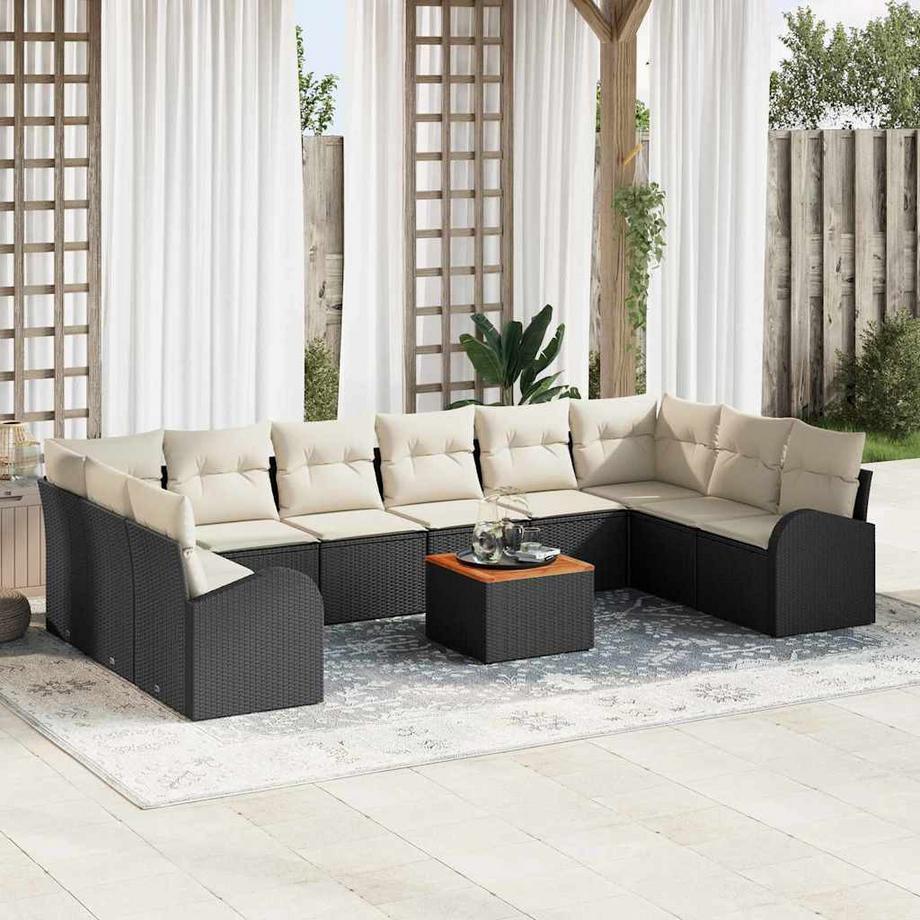 VidaXL Set Divano da Giardino Polyrattan  