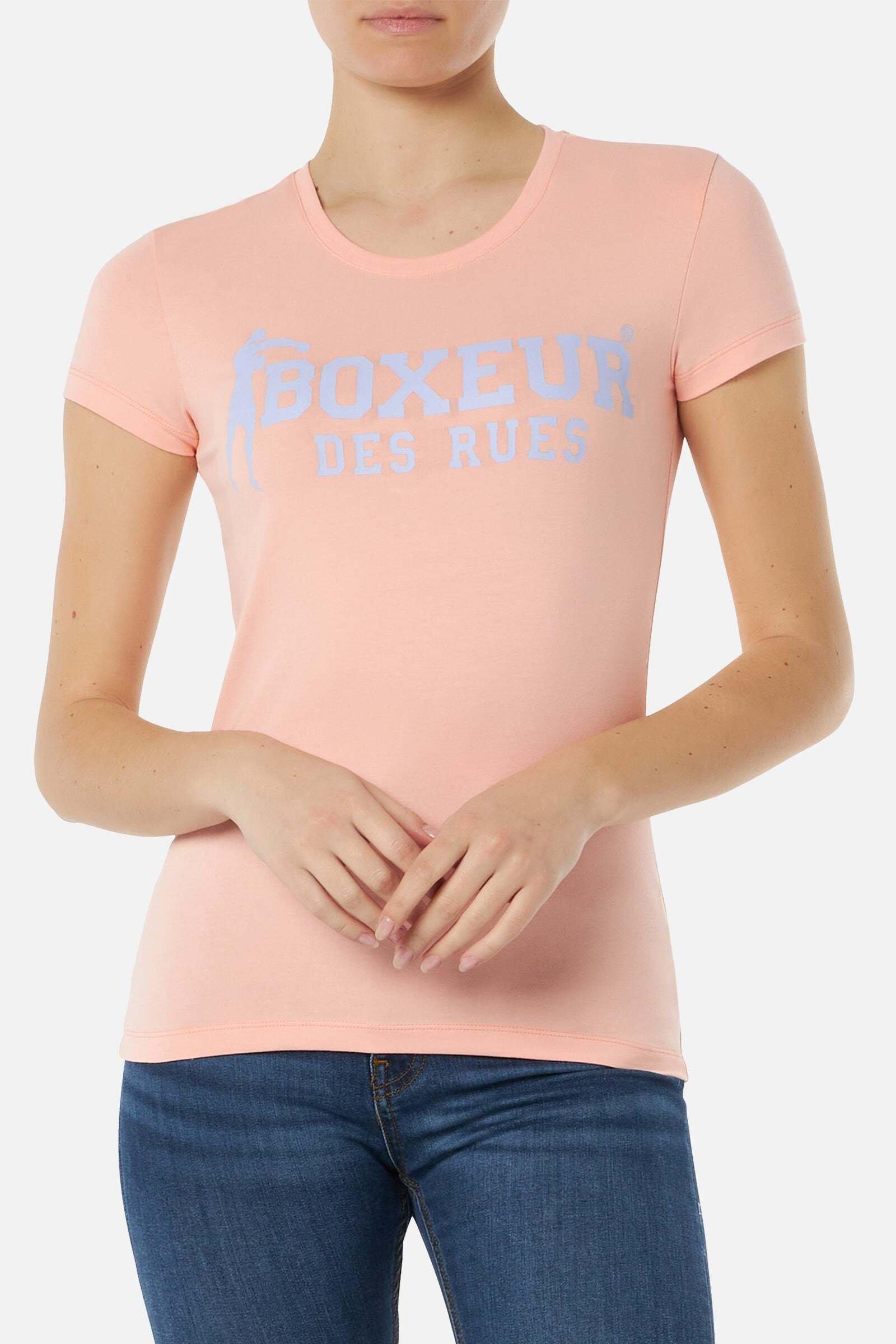 Image of T-shirts Basic T-shirt With Front Logo Damen Pink XS