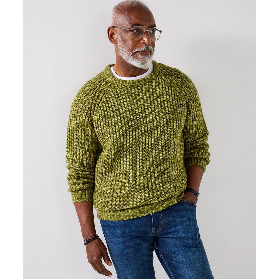 Grob gerippter Strickpullover