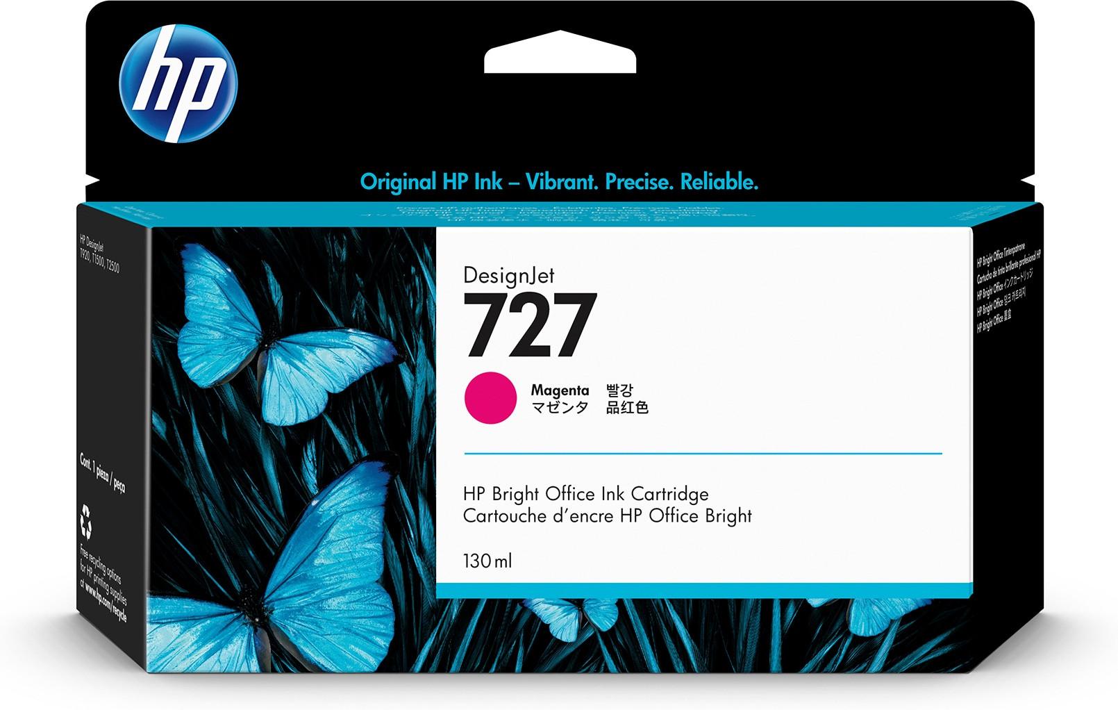 Hewlett-Packard  HP Tintenpatrone 727 magenta B3P20A DesignJet T920/T1500 130ml 