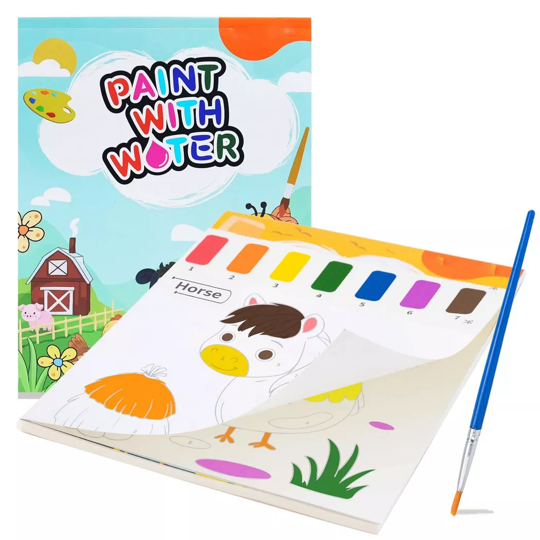 Activity-board - Malbuch mit Wasserfarben für Kleinkinder, Aquarellmalpapier für Kinder jeden Alters, Zauberbuch, One Size, Multicolor