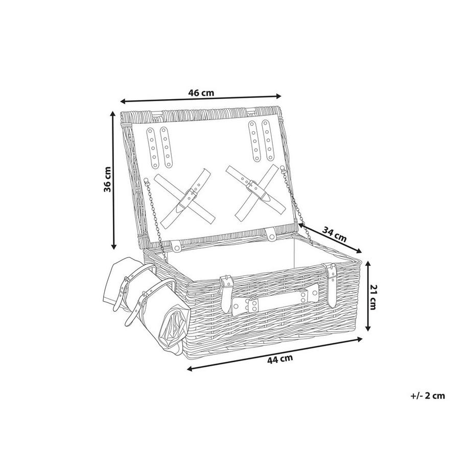 Beliani  Panier de pique-nique en Bois de saule Traditionnel ECLAIR 