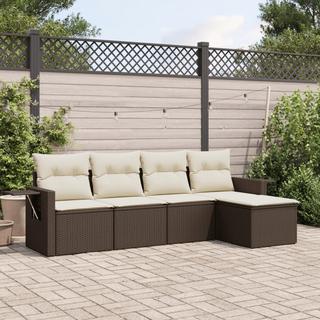 VidaXL set divano da giardino Polirattan  