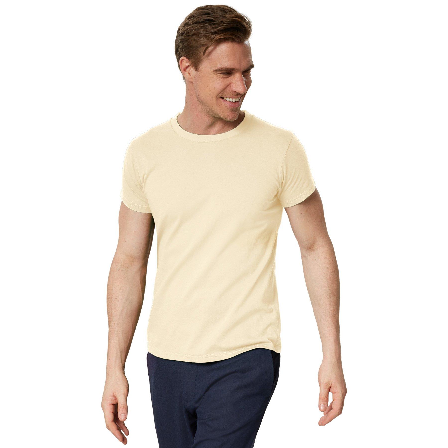 Image of T-shirt Männer Herren Beige M
