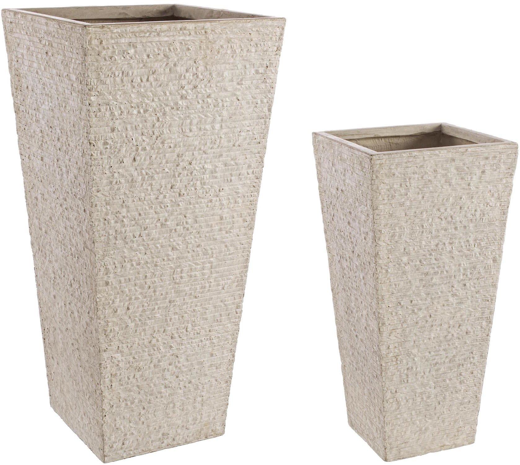 Image of Vase Roccia quadratisch hoch Nature (2er-Set) Vase Roccia quadratisch hoch Nature (2er-Set)