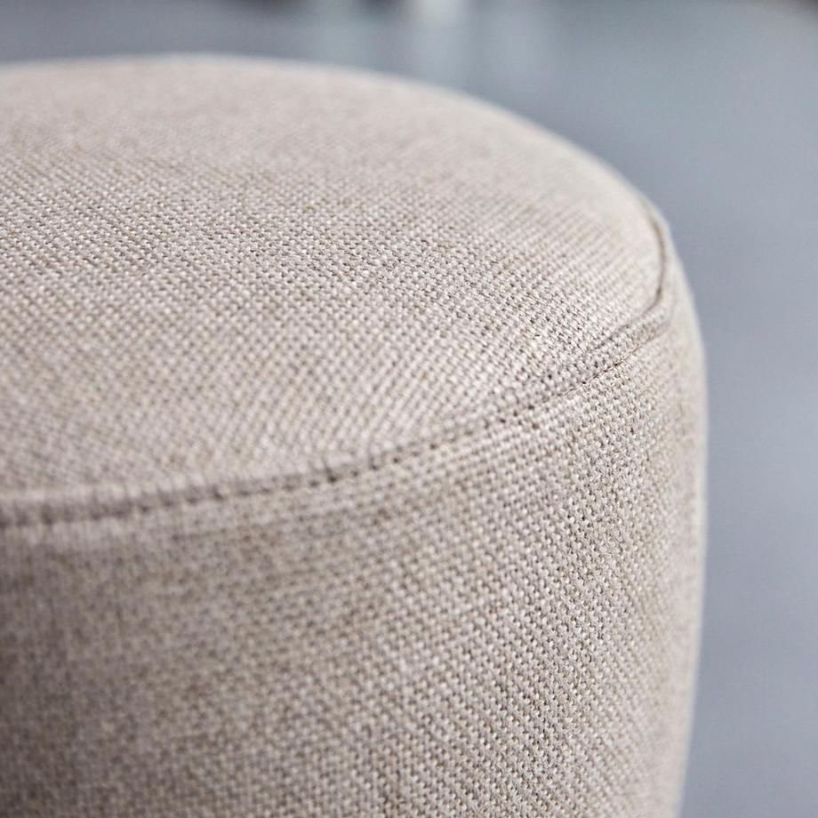 Tikamoon Pouf linen en chêne massif Drum  