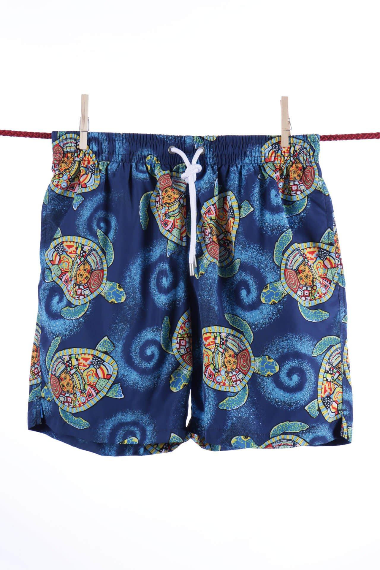 Image of Turtle Vortex Badeshorts - Ibiza-modell Herren Blau L