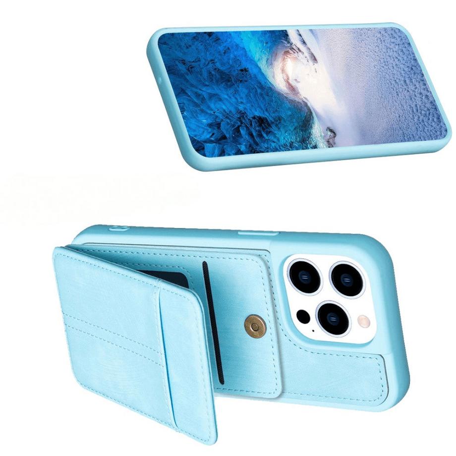 Cover-Discount  iPhone 15 Pro - Kickstand Case mit Kartenfächer 