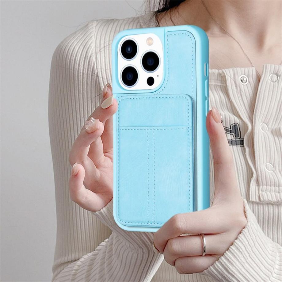 Cover-Discount  iPhone 15 Pro - Kickstand Case mit Kartenfächer 