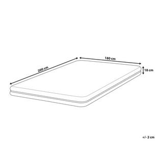 Beliani Matelas à mémoire de forme en Mousse de polyuréthane JOLLY  