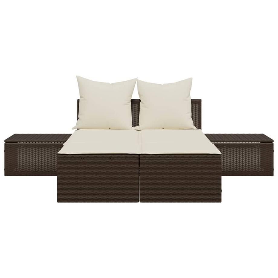 VidaXL Doppel-sonnenliege poly-rattan  