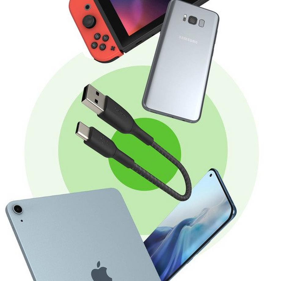 belkin  Câble USB-C Tressé en Nylon Belkin Noir 
