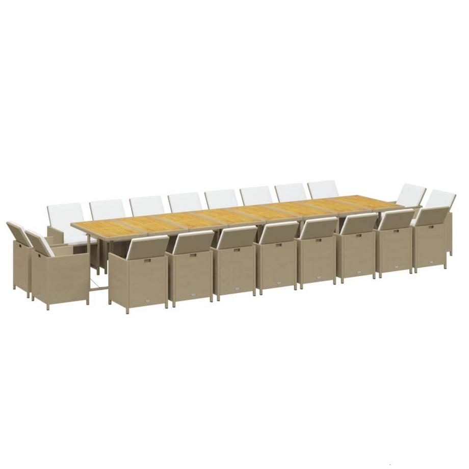 VidaXL Ensemble de salle à manger de jardin rotin synthétique  