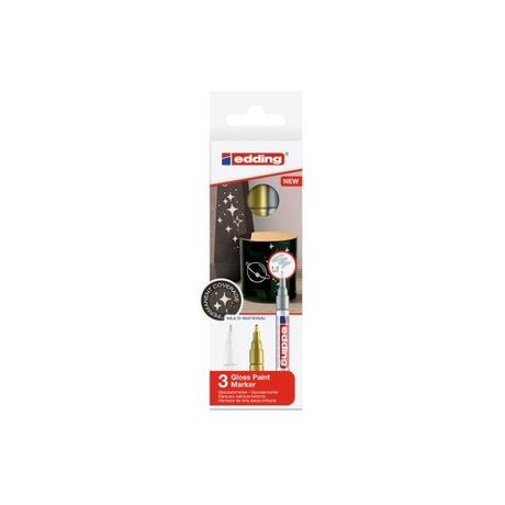 Edding EDDING Paintmarker 751 1-2mm 751-E3-met gold/silver/white 3 Stück  