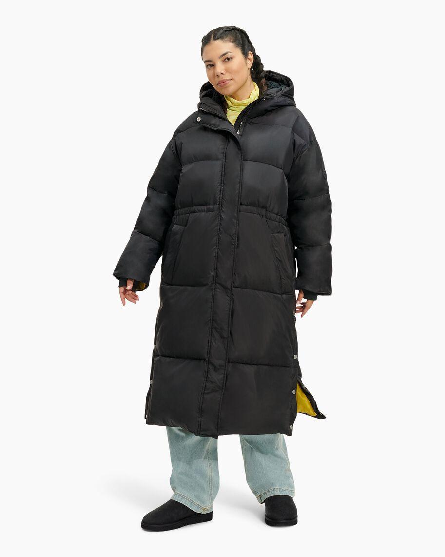 Image of Keeley Long Puffer Coat-s Unisex Schwarz S