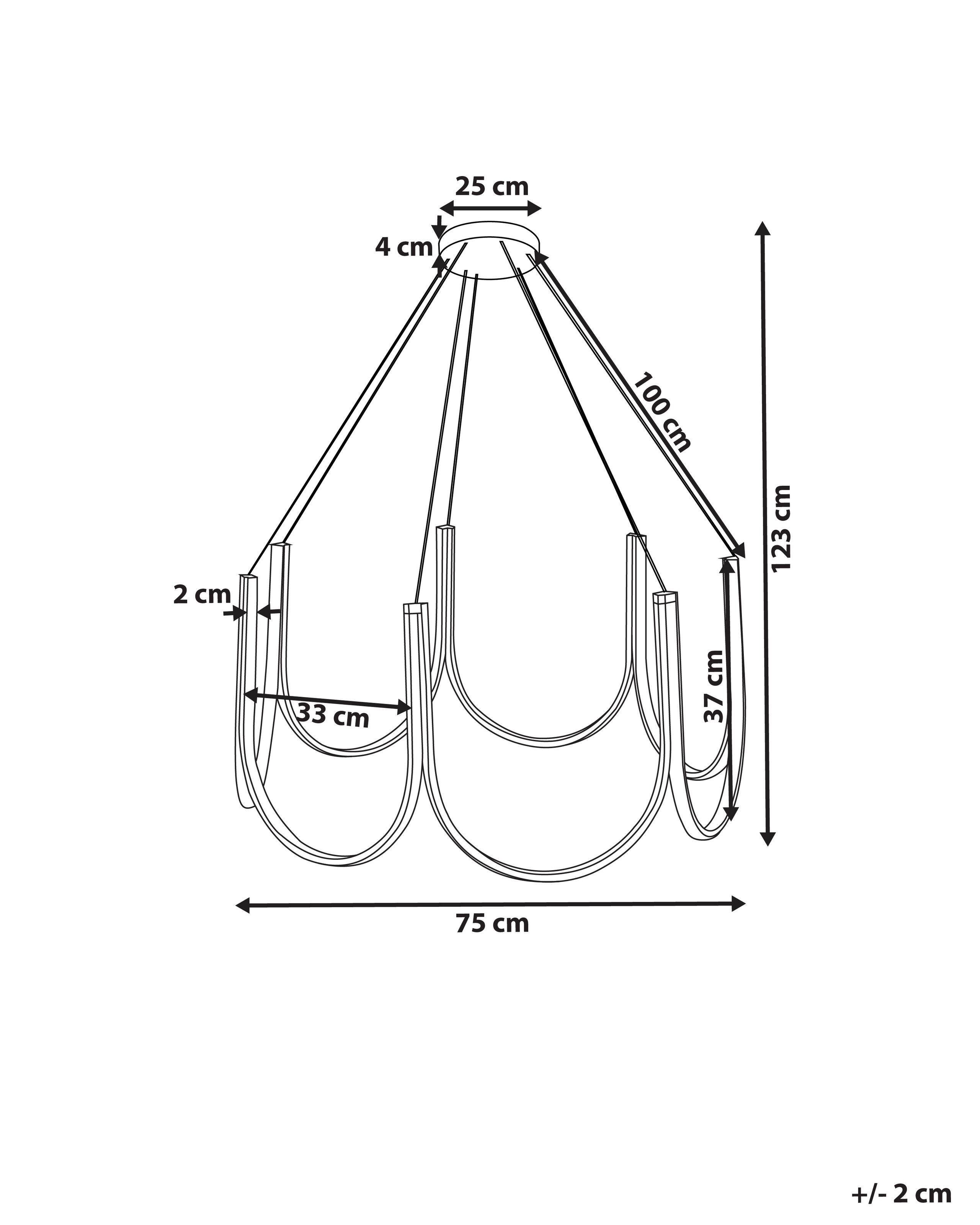 Beliani Lampe suspension en Aluminium Moderne PERQUENO  