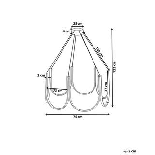 Beliani Lampe suspension en Aluminium Moderne PERQUENO  